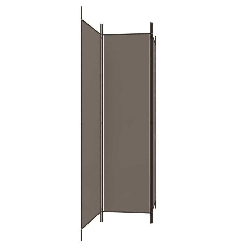 vidaXL 3 paneles antracitszürke szövet térelválasztó 150 x 220 cm