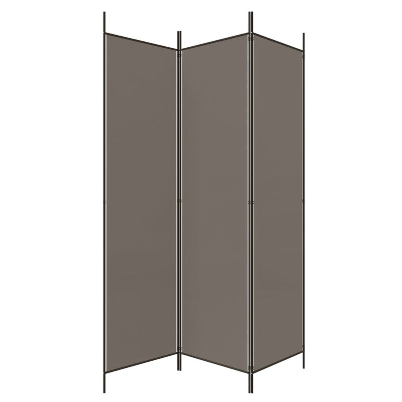vidaXL 3 paneles antracitszürke szövet térelválasztó 150 x 220 cm