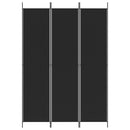 vidaXL 3 paneles fekete szövet térelválasztó 150x220 cm