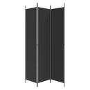 vidaXL 3 paneles fekete szövet térelválasztó 150x220 cm