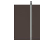 vidaXL 4 paneles barna szövet paraván 200x220 cm