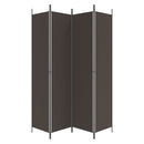 vidaXL 4 paneles barna szövet paraván 200x220 cm