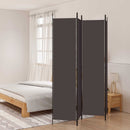 vidaXL 4 paneles barna szövet paraván 200x220 cm