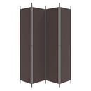 vidaXL 4 paneles barna szövet paraván 200x220 cm