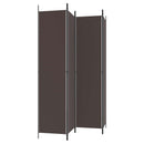 vidaXL 4 paneles barna szövet paraván 200x220 cm