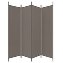 vidaXL 4 paneles antracitszürke szövet térelválasztó 200x220 cm