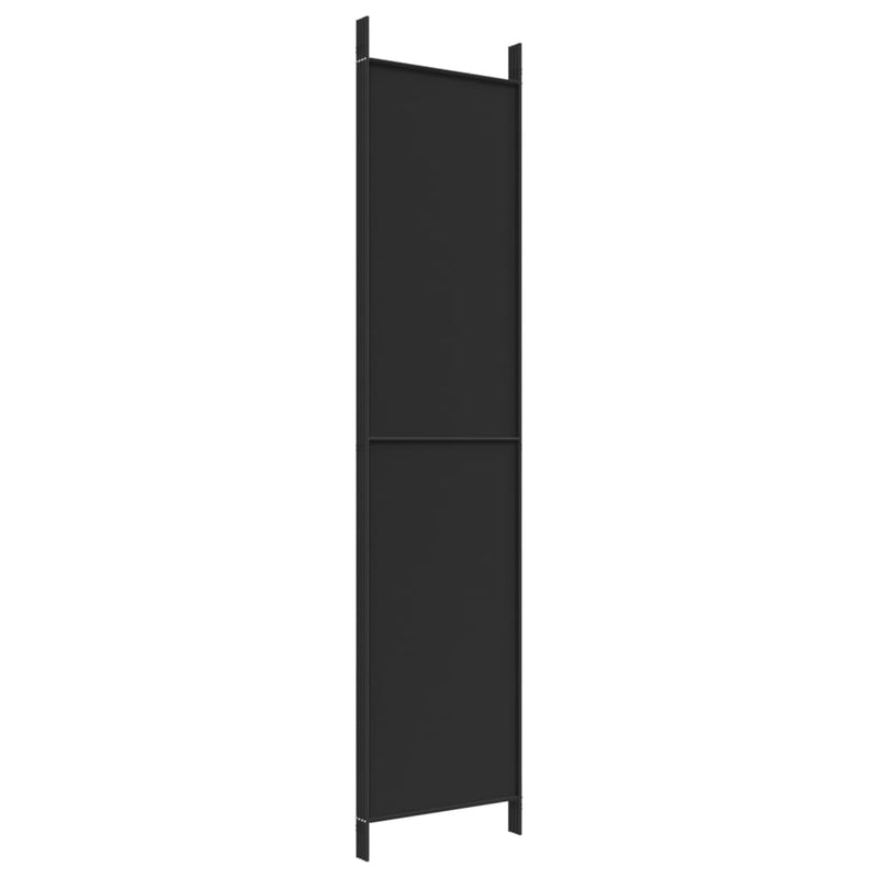 vidaXL 4 paneles fekete szövet térelválasztó 200x220 cm