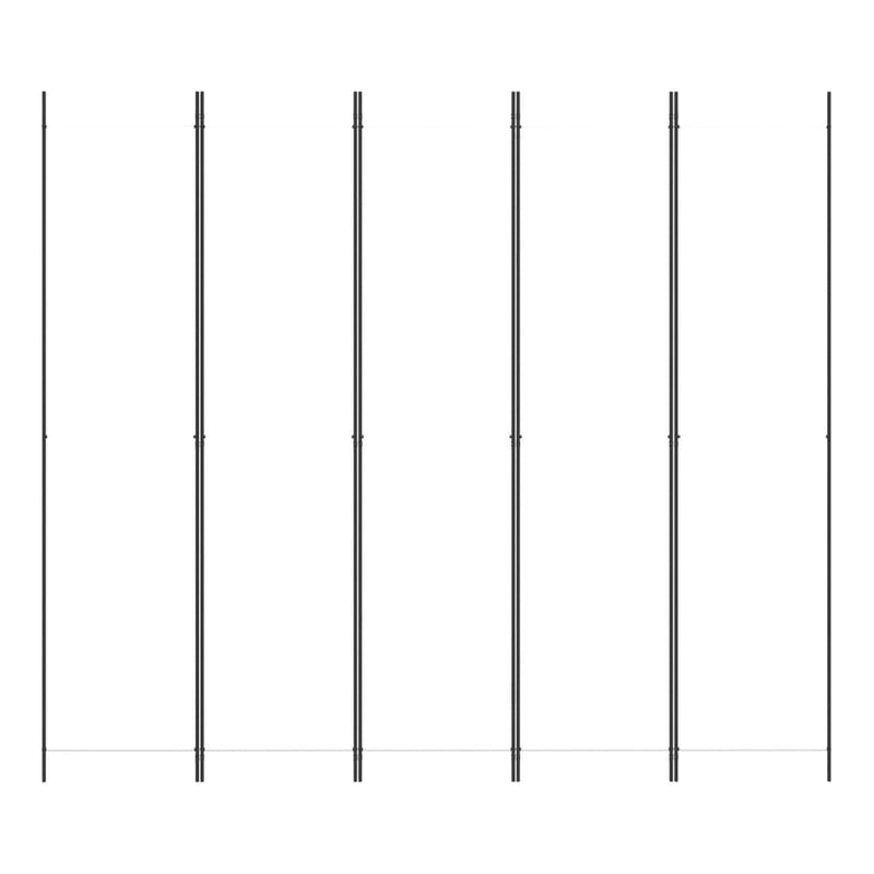 vidaXL fehér 5 paneles paraván 250x220 cm szövet