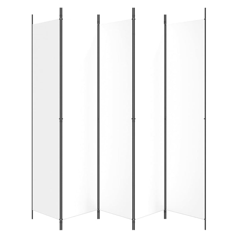 vidaXL fehér 5 paneles paraván 250x220 cm szövet