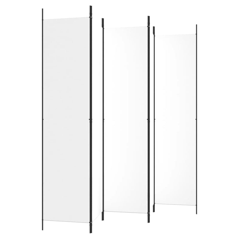 vidaXL fehér 5 paneles paraván 250x220 cm szövet