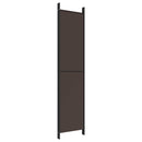 vidaXL 5 paneles barna szövet paraván 250 x 220 cm
