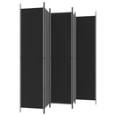 vidaXL 5 paneles fekete szövet térelválasztó 250x220 cm