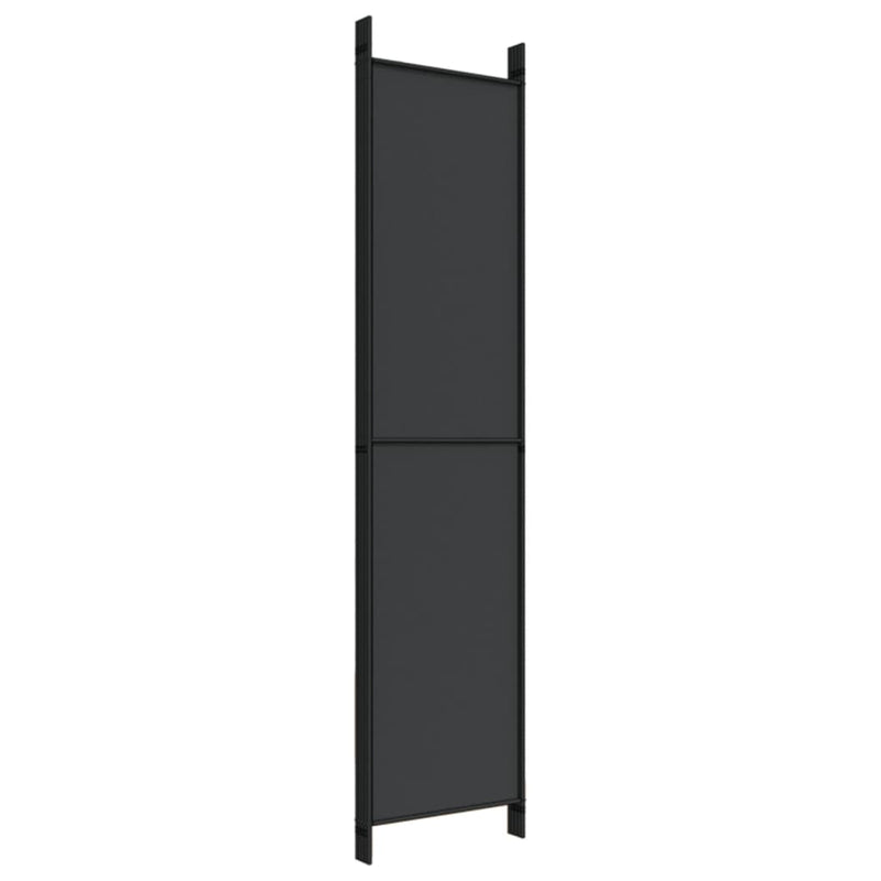 vidaXL 5 paneles fekete szövet térelválasztó 250x220 cm