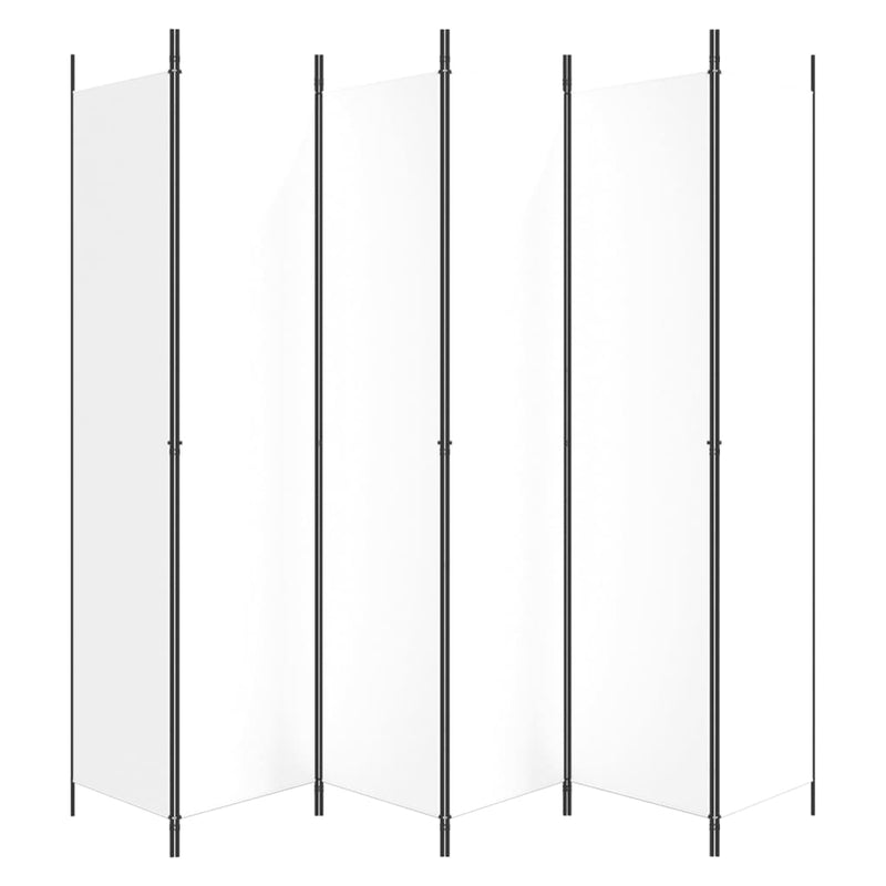 vidaXL 6 paneles fehér szövet térelválasztó 250 x 220 cm