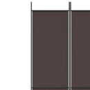 vidaXL 6 paneles barna szövet paraván 300 x 220 cm