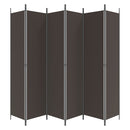 vidaXL 6 paneles barna szövet paraván 300 x 220 cm