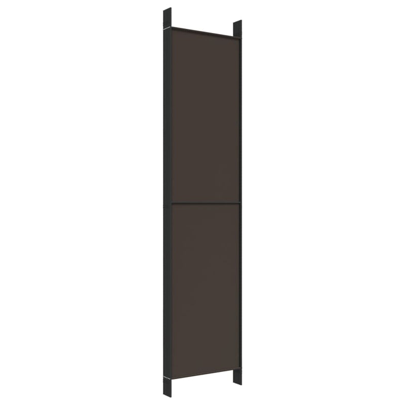 vidaXL 6 paneles barna szövet paraván 300 x 220 cm