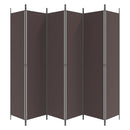 vidaXL 6 paneles barna szövet paraván 300 x 220 cm