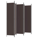 vidaXL 6 paneles barna szövet paraván 300 x 220 cm