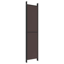 vidaXL 6 paneles barna szövet paraván 300 x 220 cm