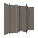 vidaXL 6 paneles antracitszürke szövet térelválasztó 300 x 220 cm