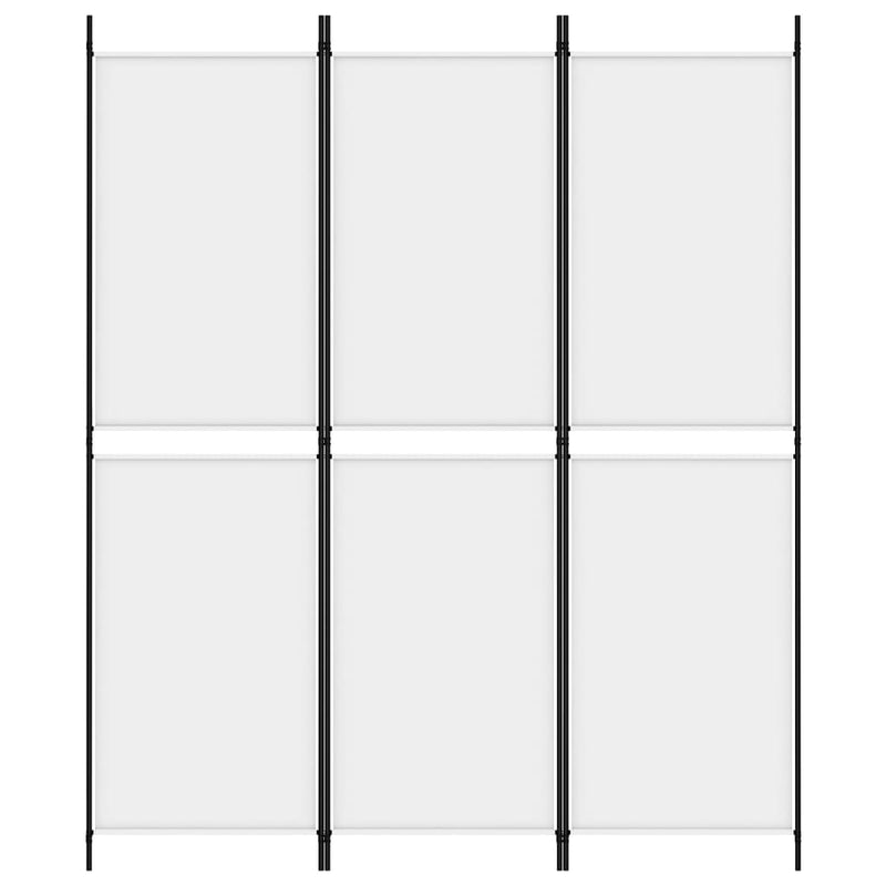 vidaXL fehér 3 paneles szövetparaván 150x180 cm