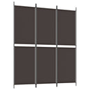 vidaXL 3 paneles barna szövet paraván 150 x 180 cm