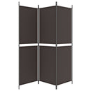 vidaXL 3 paneles barna szövet paraván 150 x 180 cm