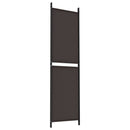 vidaXL 3 paneles barna szövet paraván 150 x 180 cm