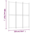 vidaXL 3 paneles barna szövet paraván 150 x 180 cm