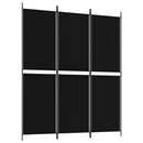 vidaXL 3 paneles fekete szövet térelválasztó 150x180 cm