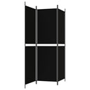 vidaXL 3 paneles fekete szövet térelválasztó 150x180 cm