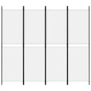 vidaXL 4 paneles fehér szövet térelválasztó 200x180 cm