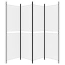 vidaXL 4 paneles fehér szövet térelválasztó 200x180 cm