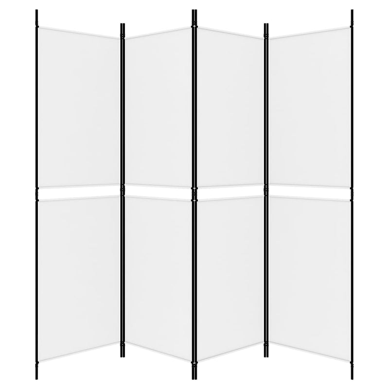 vidaXL 4 paneles fehér szövet térelválasztó 200x180 cm