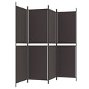 vidaXL 4 paneles barna szövet paraván 200x180 cm