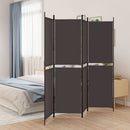 vidaXL 4 paneles barna szövet paraván 200x180 cm