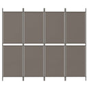 vidaXL 4 paneles antracitszürke szövet térelválasztó 200 x 180 cm