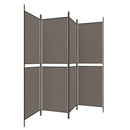 vidaXL 4 paneles antracitszürke szövet térelválasztó 200 x 180 cm