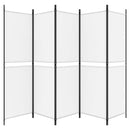 vidaXL fehér 5 paneles paraván 250x180 cm szövet