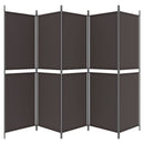 vidaXL 5 paneles barna szövet paraván 250x180 cm