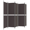 vidaXL 5 paneles barna szövet paraván 250x180 cm