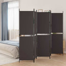 vidaXL 5 paneles barna szövet paraván 250x180 cm