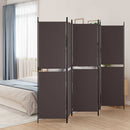 vidaXL 5 paneles barna szövet paraván 250x180 cm