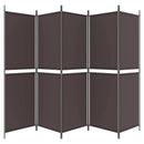 vidaXL 5 paneles barna szövet paraván 250x180 cm