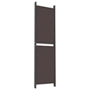 vidaXL 5 paneles barna szövet paraván 250x180 cm