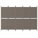 vidaXL 5 paneles antracitszürke szövet térelválasztó 250x180 cm