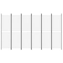 vidaXL 6 paneles fehér szövet térelválasztó 300x180 cm