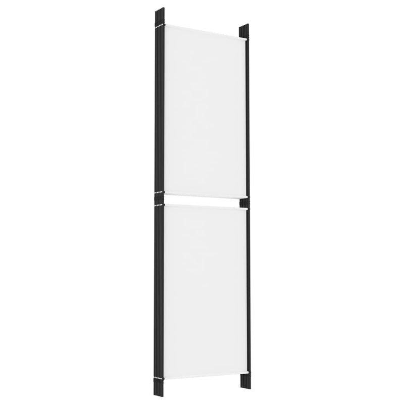 vidaXL 6 paneles fehér szövet térelválasztó 300x180 cm