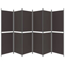 vidaXL 6 paneles barna szövet paraván 300x180 cm